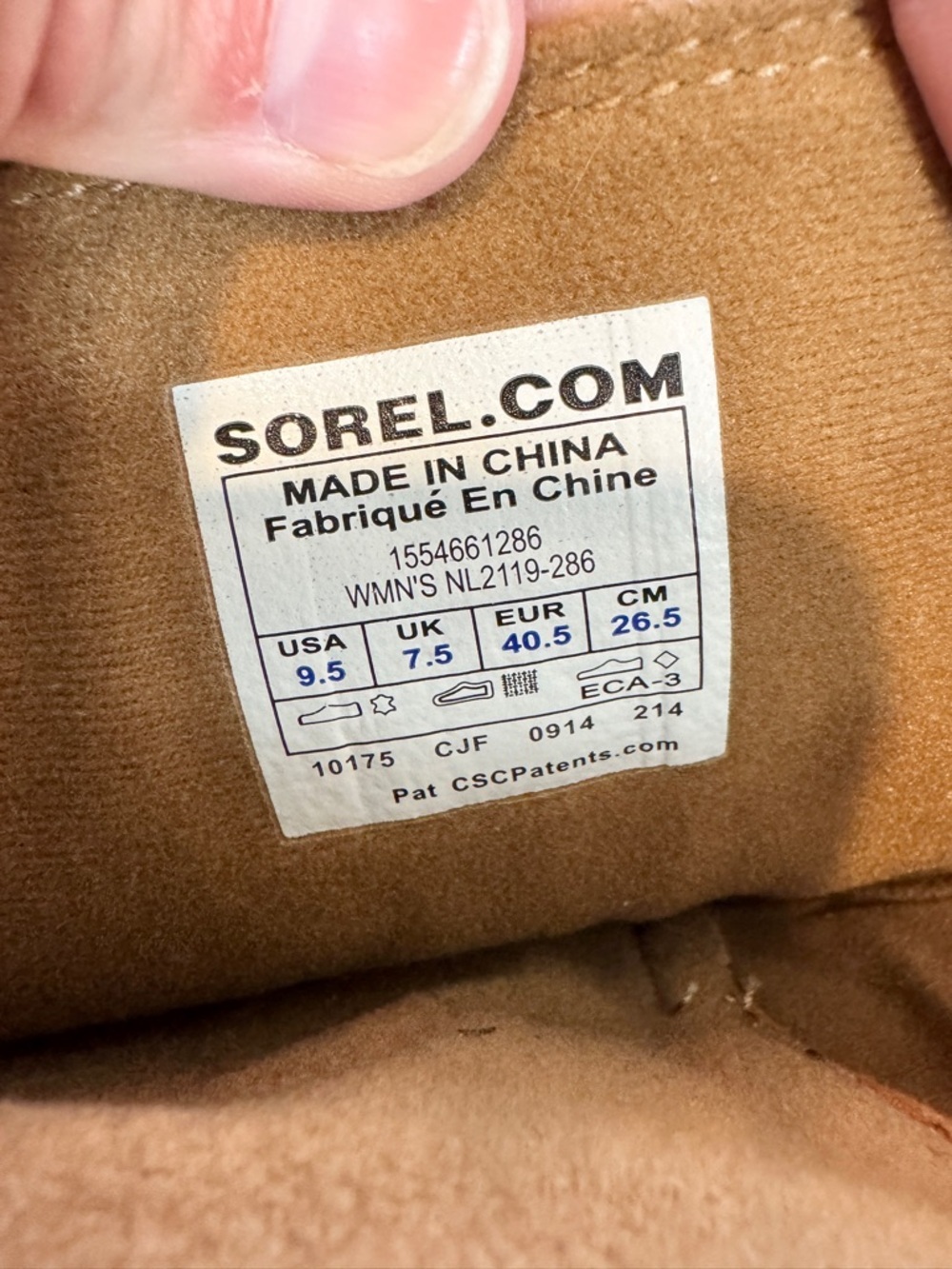Sorel Toronto Wedge Boots Elk Suede Waterproof Tall Boho Western Womens 9.5 C49 - Picture 10 of 11